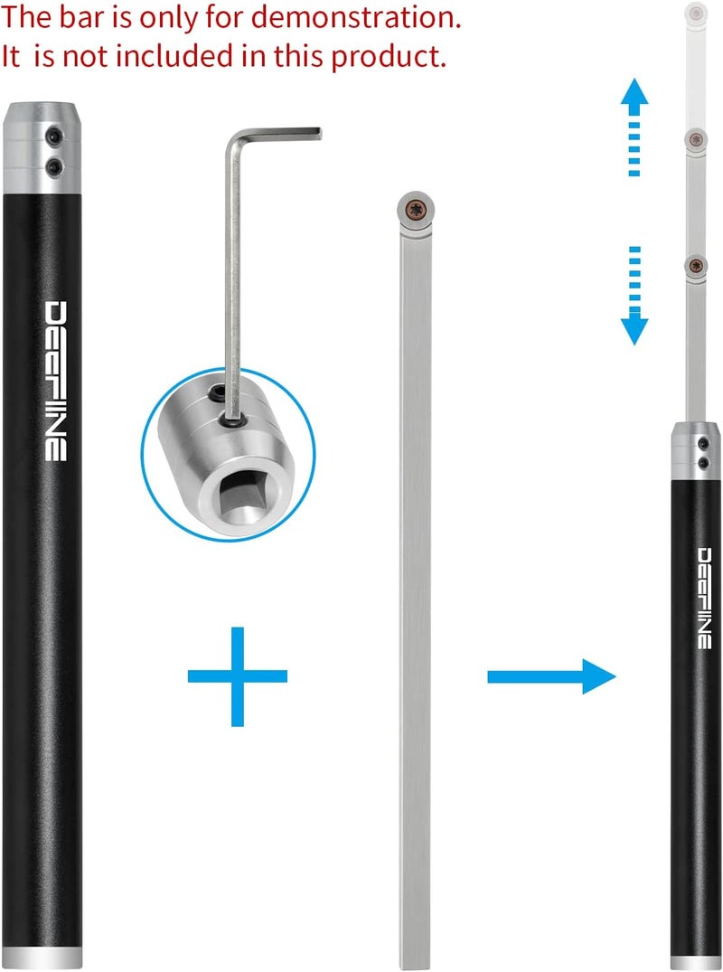 DEEFIINE 2PCS Carbide Wood Lathe Truning Tools Grip Handle, Accept 10mm Square Turning Tool bar (Black and red) - Image 5